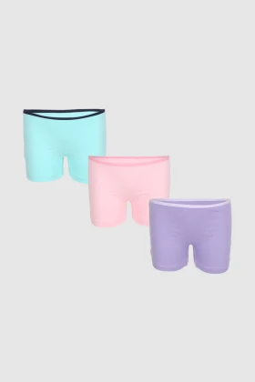 Bundle of 3 Boyshort Underwears for Girls - Plain KBB008 SS22