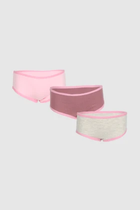 Bundle of 3 Girls Brief Underwear - Plain KBB009 SS22