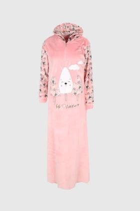 فستان نوم حريمي طويل بقصة عادية FW23-HW014 W22