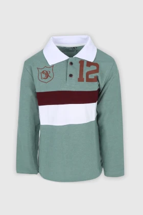 تي شيرت بولو بكم طويل ولادي REB220071 AW22