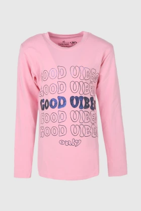 Girls Round Neck Long-Sleeved T-Shirt WKN23687 AW23