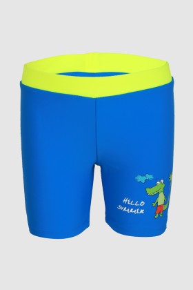 Baby Boy Swim Short in Blue with Cute Crocodile Print SH21129-1