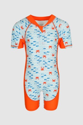 Boys Swimsuit - One Piece with Cute Fish Print OP22053-6