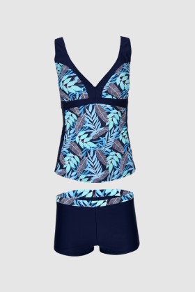 Floral Sleeveless Tankini with Short 822102