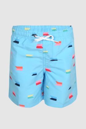 Printed Blue Swim Trunk for Boys S22KT03J