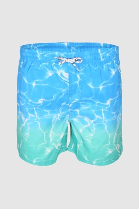 Men Swim Trunk with Pool Fade Print MLQ06-B