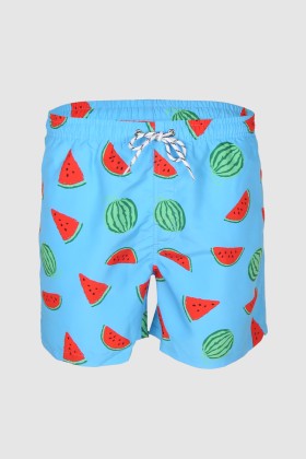 Men Swim Trunk with Water Melon Print MLQ08-B