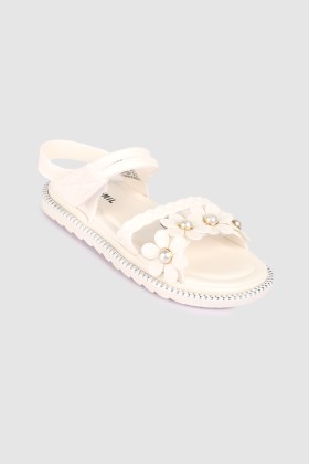 Cute Girls Sandals with Front Flowers CYA5884 SS22