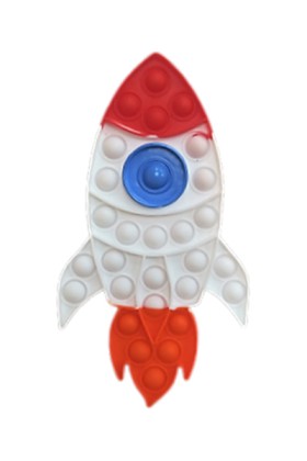 Rocket Pop It Game in White RT03769